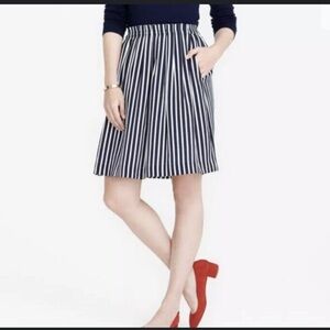 J. crew stripped skirt fully lined elastic waist